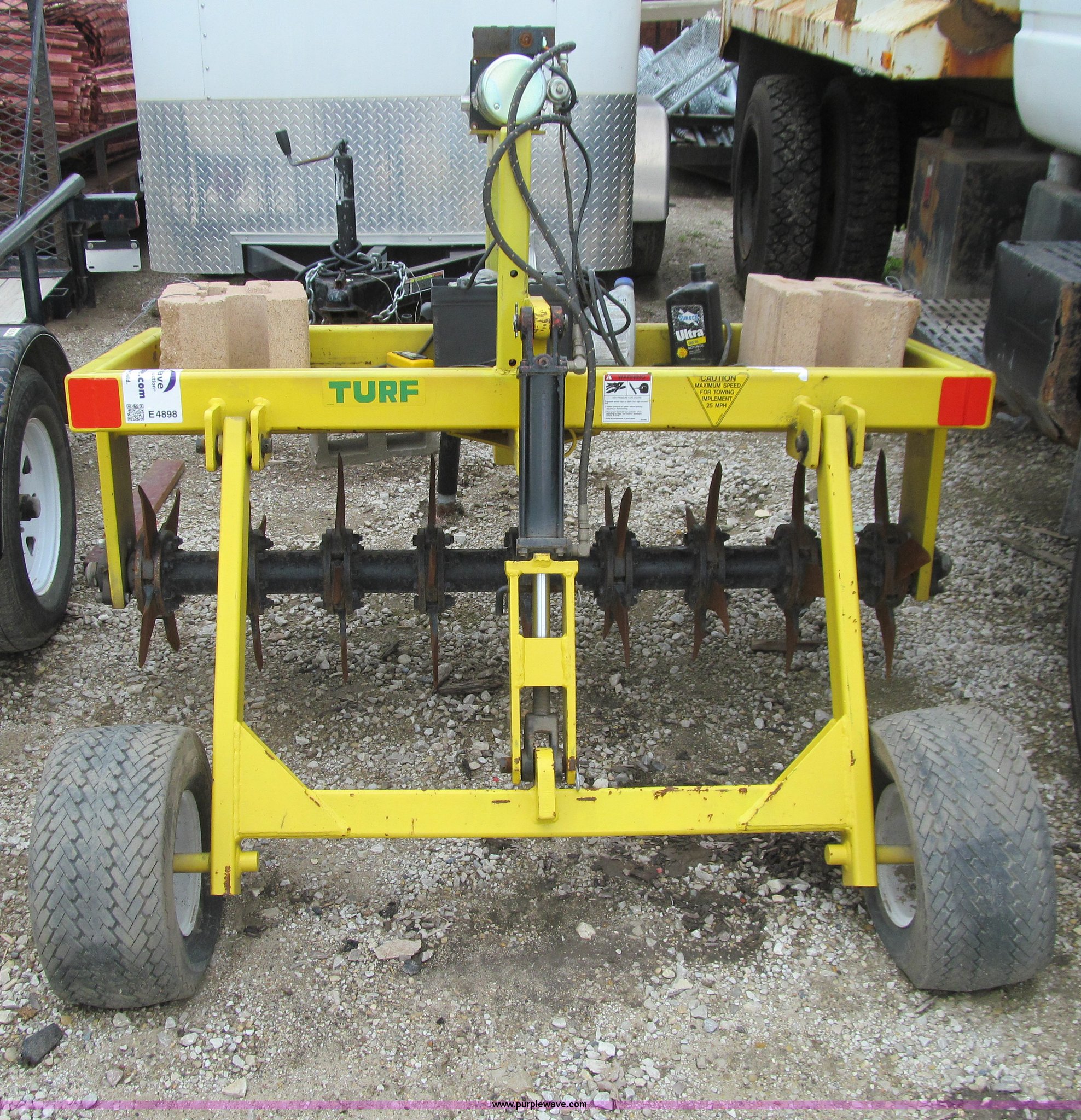 Aer Way tow behind turf slicer in Des Moines, IA Item E4898 sold