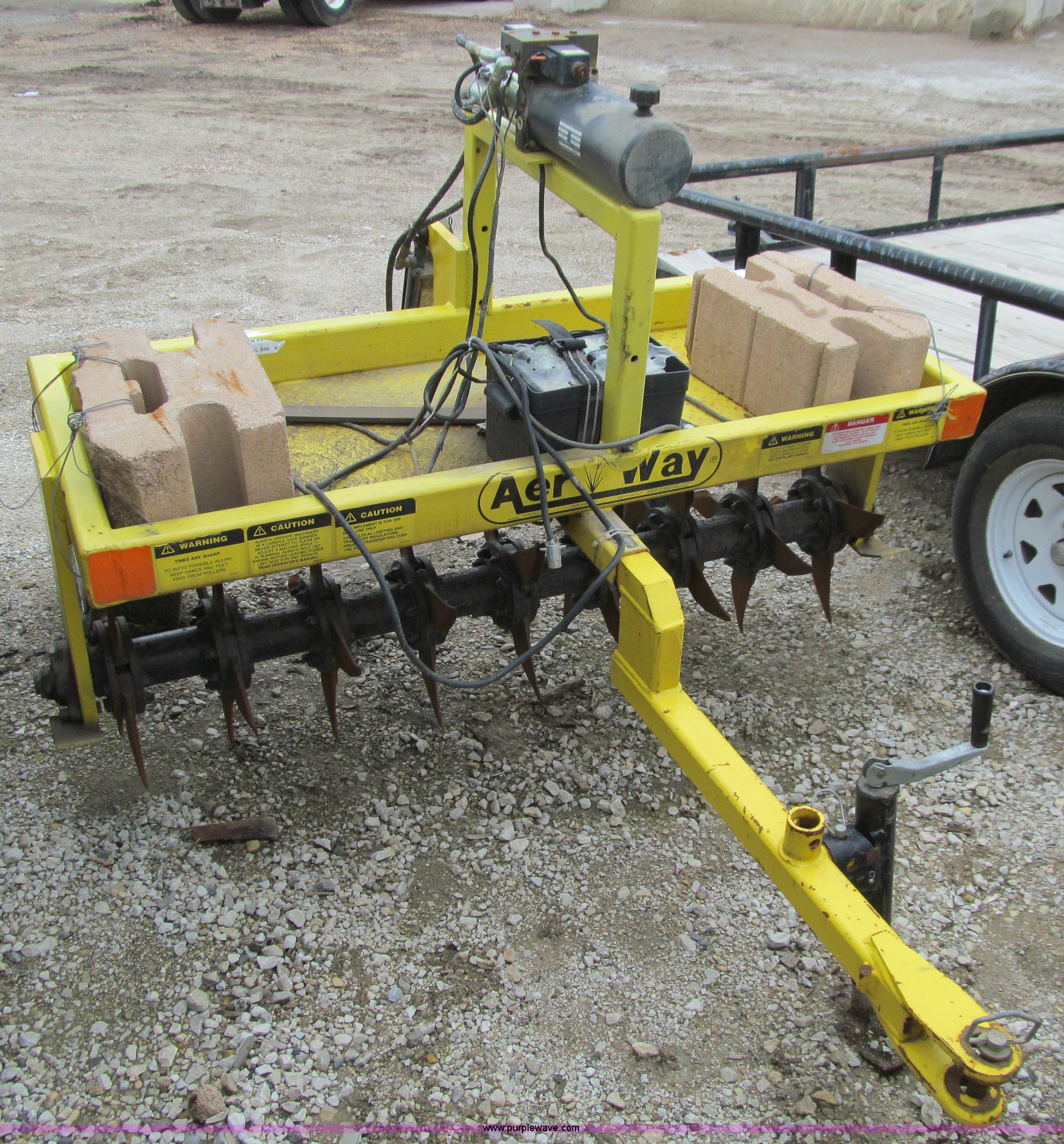 Aer Way tow behind turf slicer in Des Moines, IA Item E4898 sold