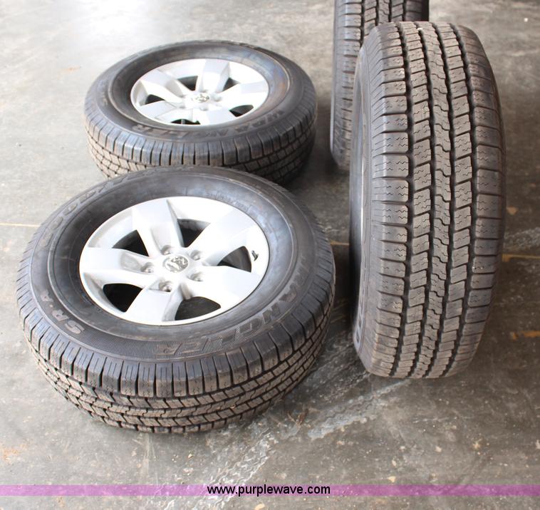 image for item AZ9753 (4) Goodyear Wrangler P265/70R17 tires and wheels