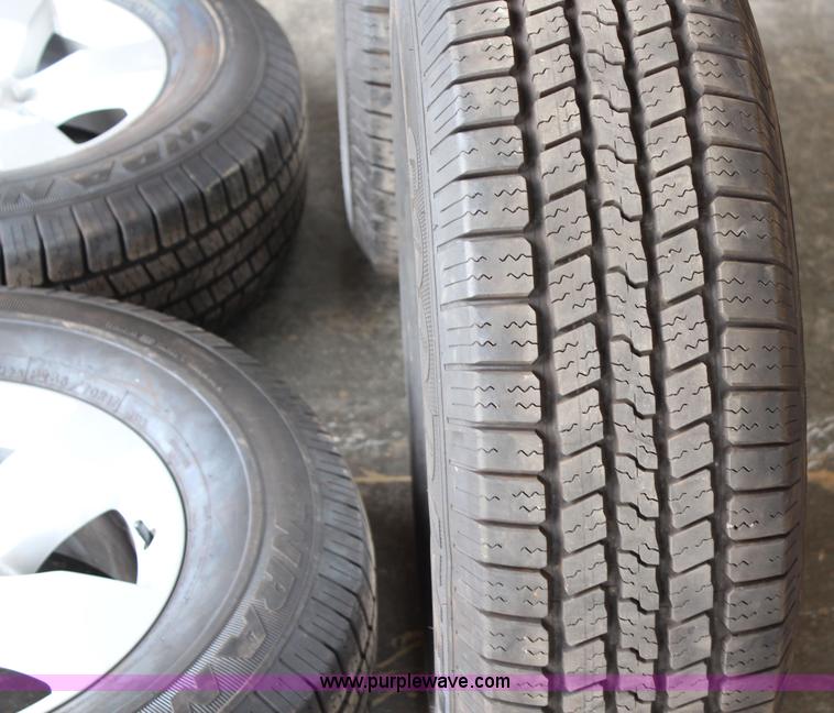 image for item AZ9753 (4) Goodyear Wrangler P265/70R17 tires and wheels