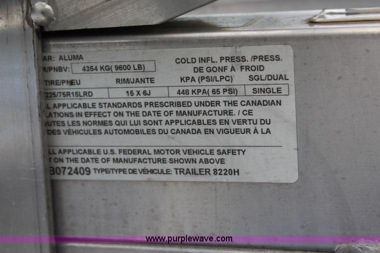 image for item H2561 2011 Aluma flatbed trailer