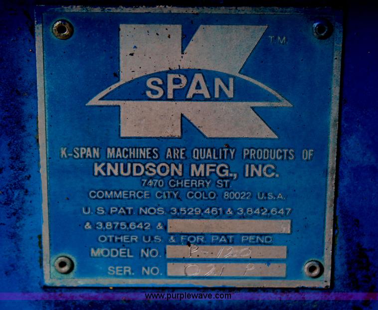 image for item H2694 Knudson Kspan roll form machine