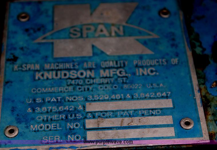 image for item H2694 Knudson Kspan roll form machine