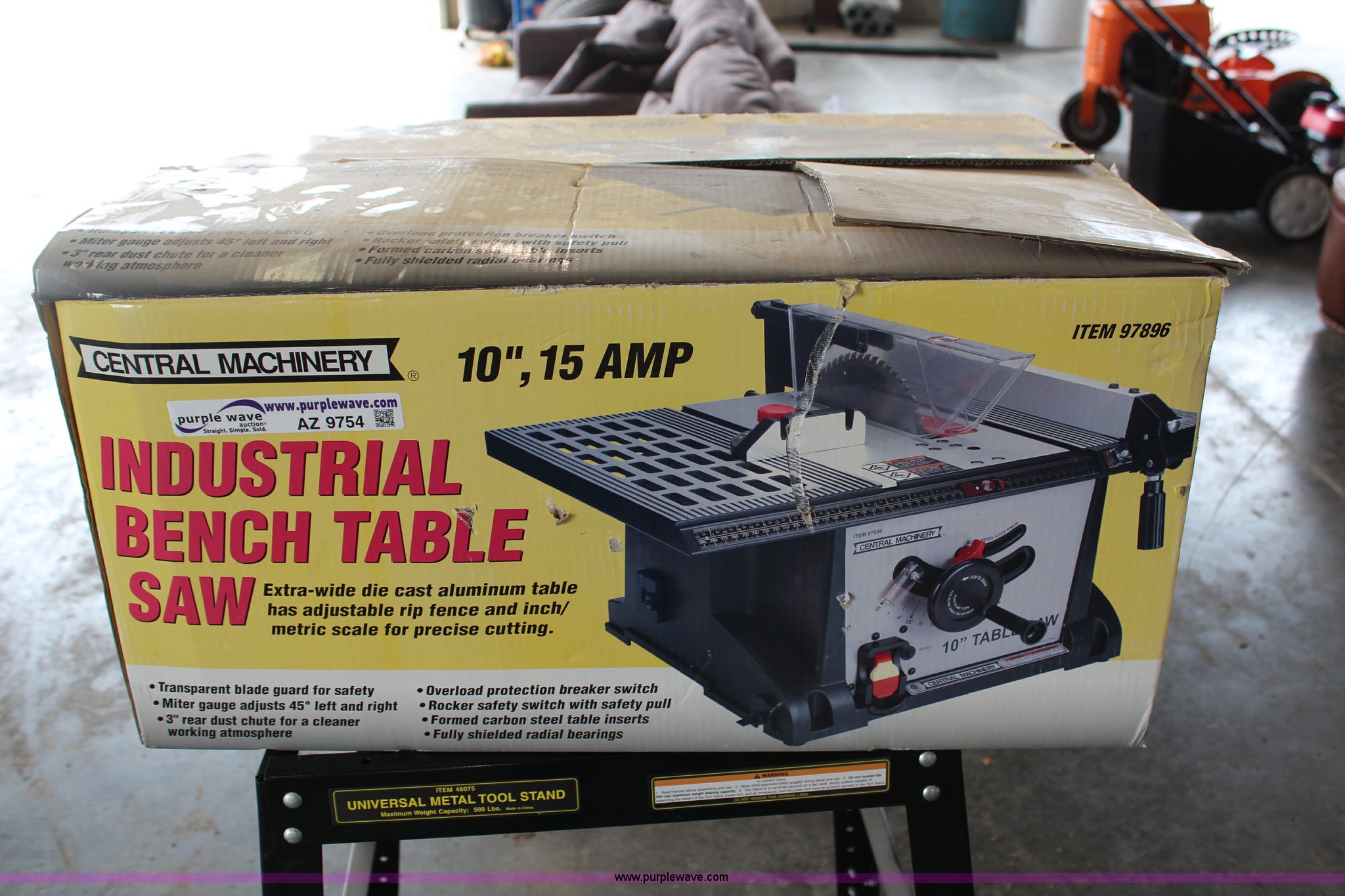 Central Machinery 10" table saw in Bucyrus, KS Item AZ9754 sold