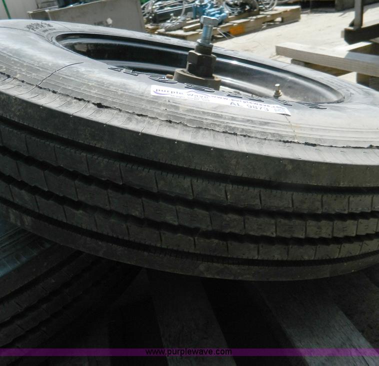 image for item AL9873 (2) 8R19.5 tires and wheels