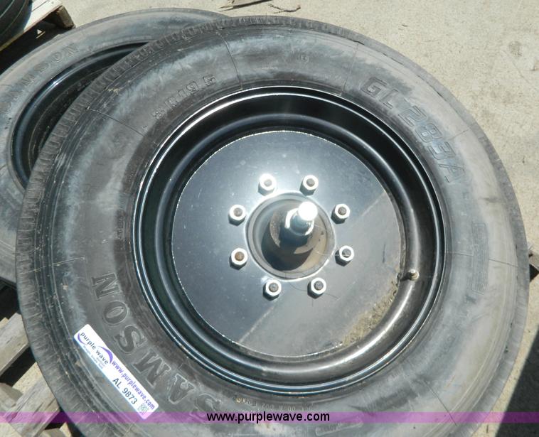 image for item AL9873 (2) 8R19.5 tires and wheels