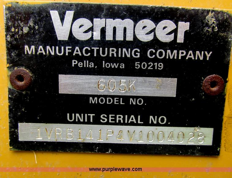 image for item B4920 1997 Vermeer 605K round baler