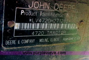 image for item F4910 2005 John Deere 4720 MFWD tractor