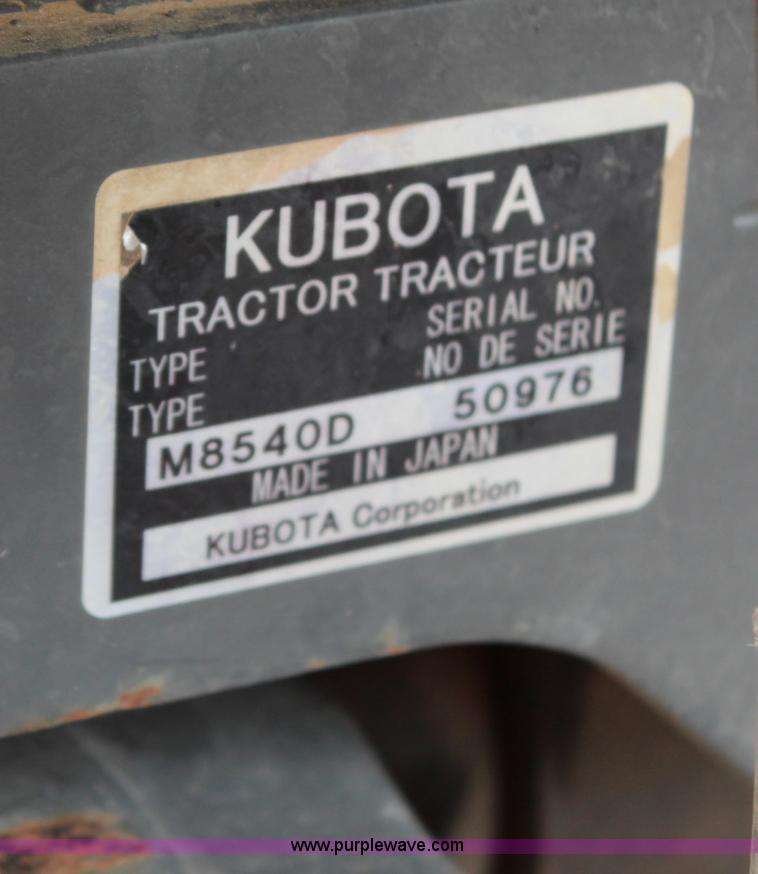 image for item H2717 2007 Kubota M8540 MFWD tractor