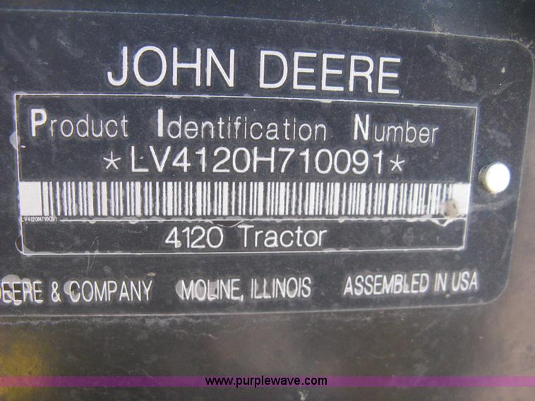 image for item H5420 2010 John Deere 4120 MFWD tractor