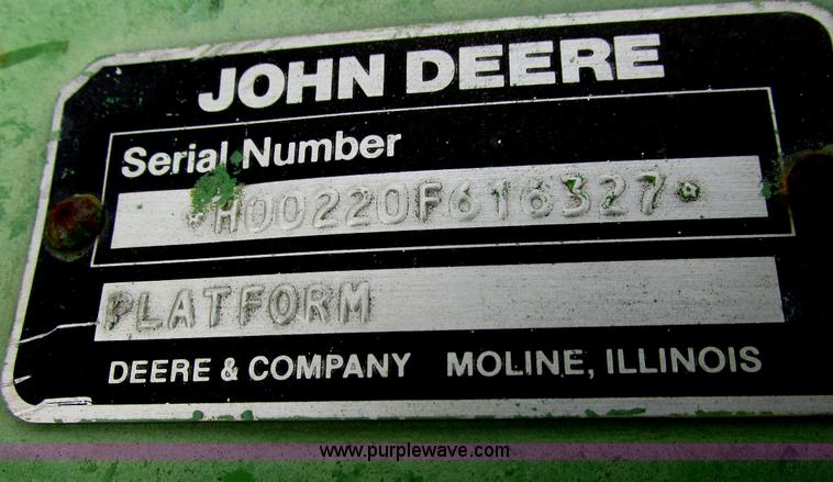 image for item I9560 John Deere 220 rigid platform header