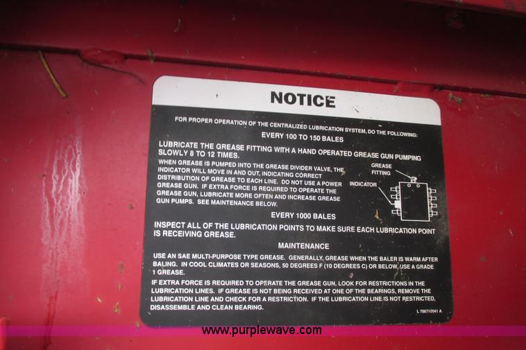 image for item I9572 1991 Case IH 8580 large square baler