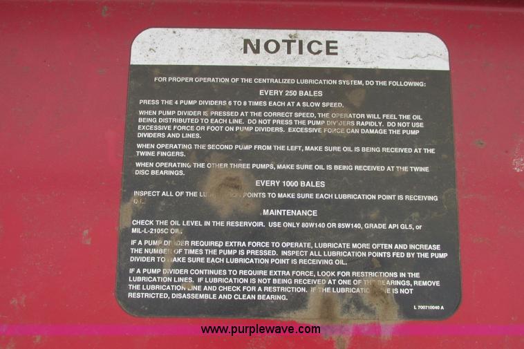 image for item I9572 1991 Case IH 8580 large square baler