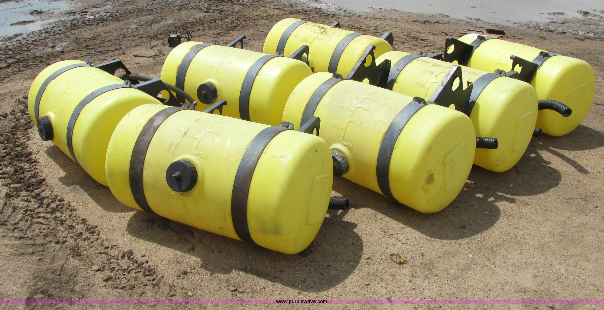 (7) 70 gallon liquid fertilizer tanks in Kinsley, KS Item I9566 sold
