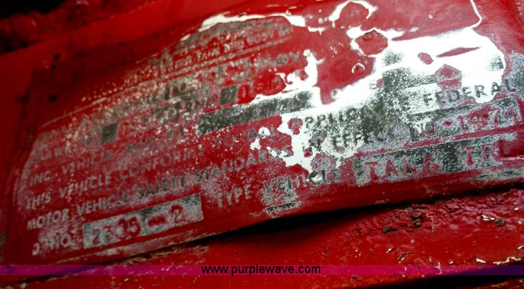 image for item E6005 1974 Merritt water tank trailer