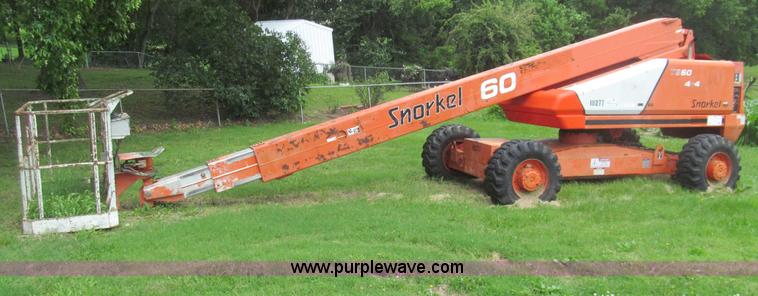 image for item H8972 2001 Snorkel TB60RW boom lift