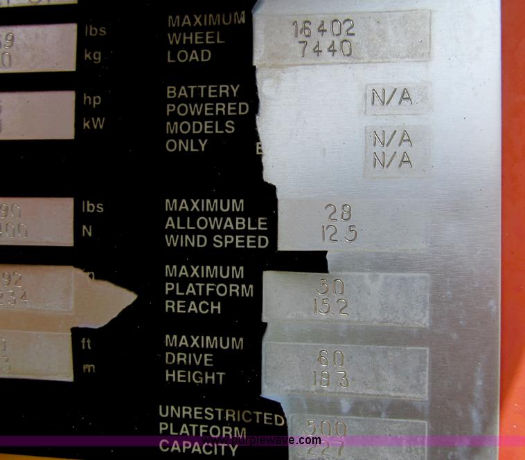 image for item H8972 2001 Snorkel TB60RW boom lift