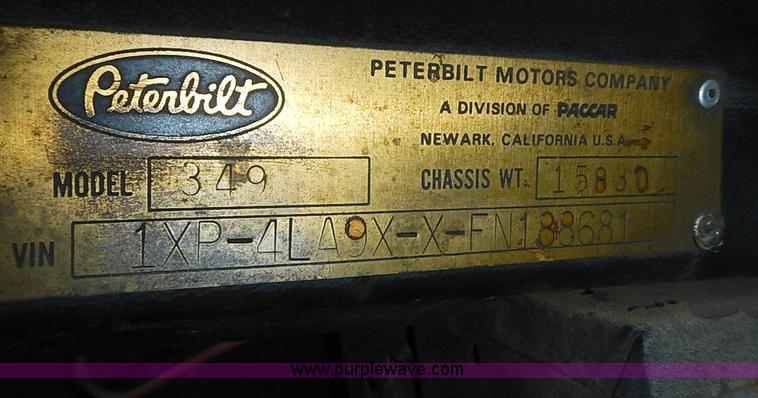 image for item I3612 1985 Peterbilt 349 dump truck