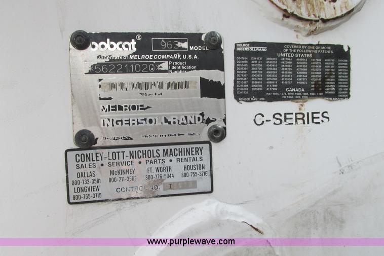 image for item I9592 1998 Bobcat 963 skid steer