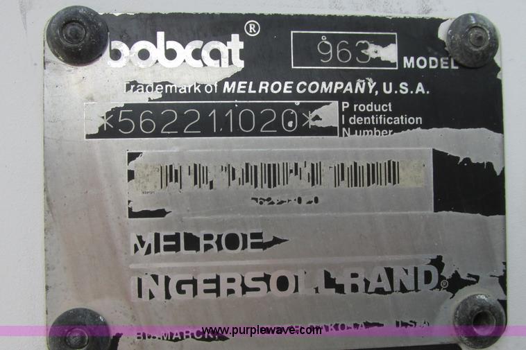 image for item I9592 1998 Bobcat 963 skid steer