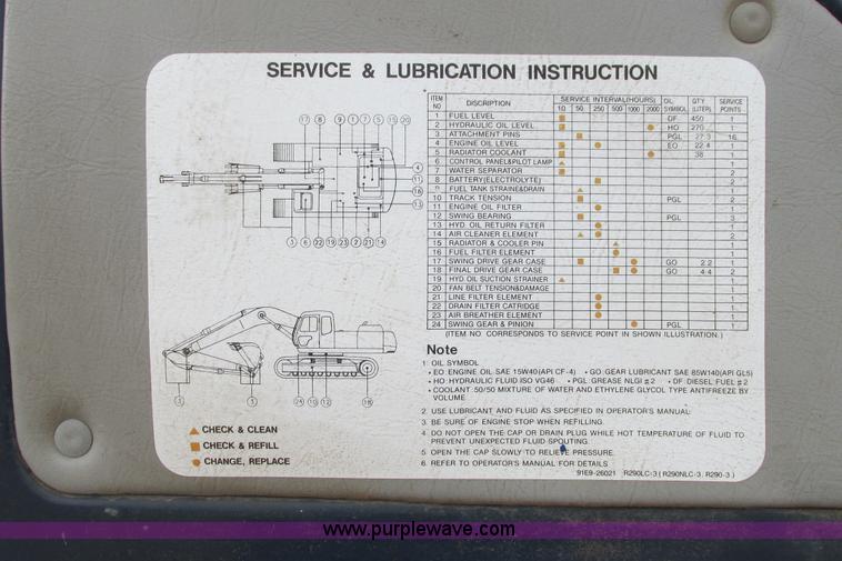 image for item I9595 1998 Hyundai Robex 290LC-3 long reach excavator