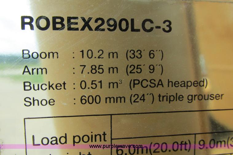 image for item I9595 1998 Hyundai Robex 290LC-3 long reach excavator