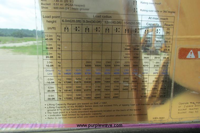 image for item I9595 1998 Hyundai Robex 290LC-3 long reach excavator