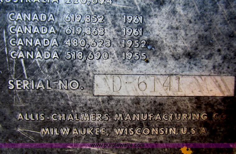 image for item I9602 1963 Allis Chalmers D rigid motor grader