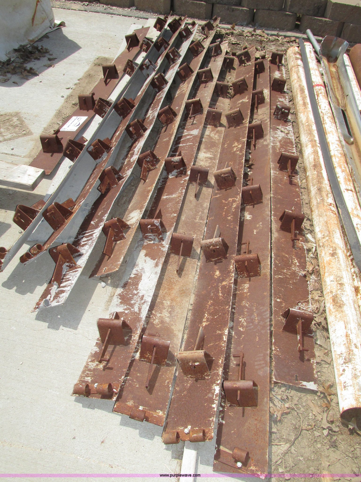 (10) Radius concrete forms in Falls City, NE Item F7412 sold Purple