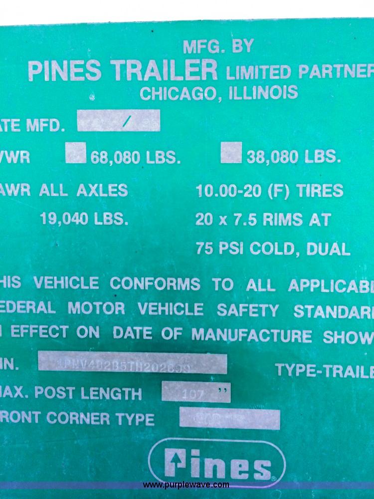 image for item D1046 1996 Pines 48' storage trailer