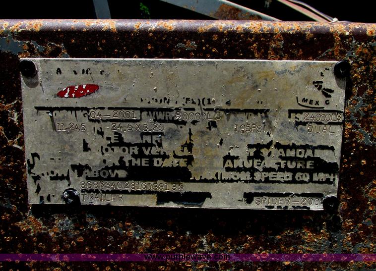 image for item J2484 2001 Gallecos Spider 2000 belly dump trailer