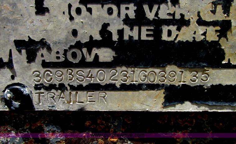 image for item J2484 2001 Gallecos Spider 2000 belly dump trailer