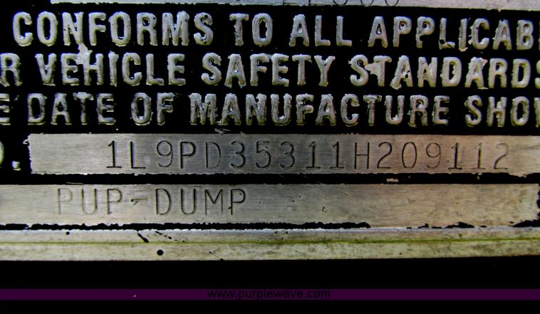 image for item J2485 2001 Leach pup trailer