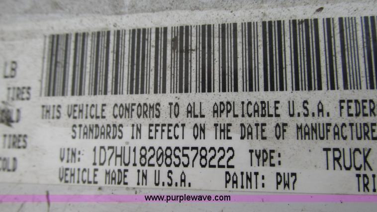 image for item G9107 2008 Dodge Ram 1500 Quad Cab pickup truck