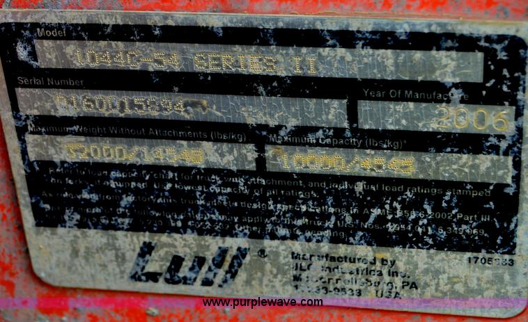 image for item H2934 2006 Lull 1044C-54 Series II telehandler