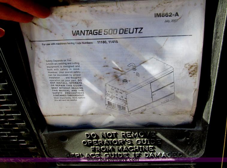 image for item H8929 2008 Lincoln Vantage 500 electric welder