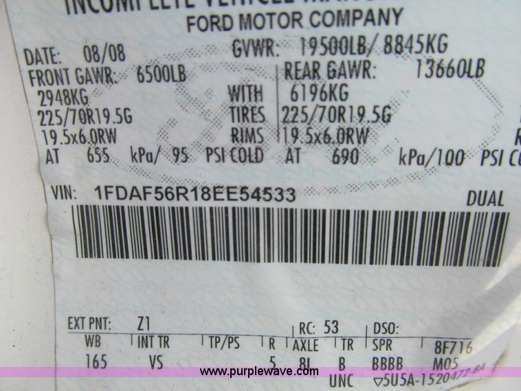 image for item H8932 2008 Ford F550 Super Duty XL service truck