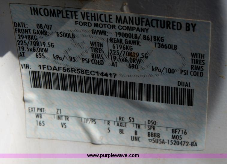 image for item I7303 2008 Ford F550 Super Duty XL service truck