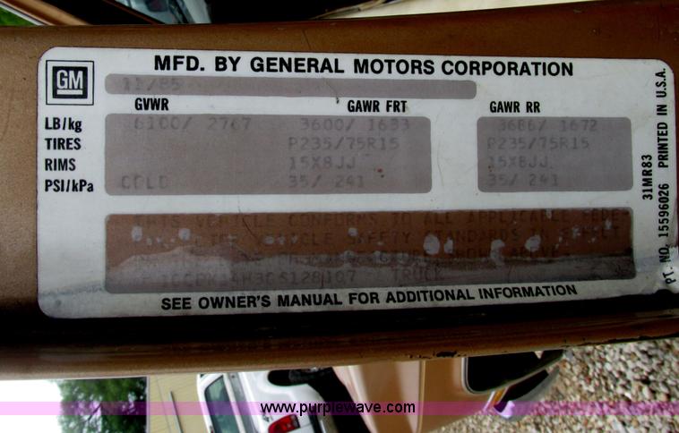 image for item AN9044 1986 Chevrolet Silverado K10 pickup truck