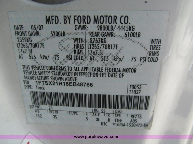 image for item H8942 2008 Ford F250 Super Duty XLT SuperCab pickup truck