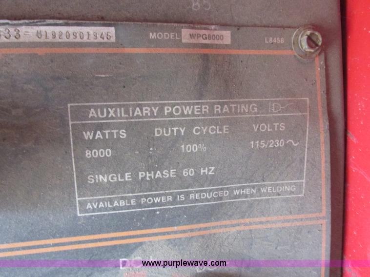 image for item I2509 Lincoln Electric WP6-8000 welder