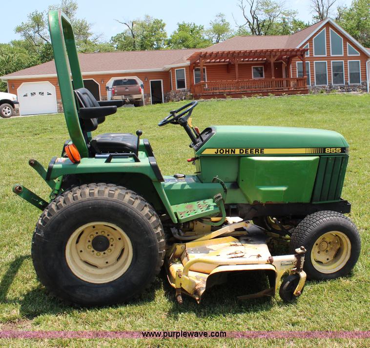 image for item J1024 John Deere 855 MFWD garden tractor