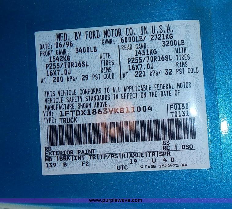 image for item J3169 1997 Ford F150 XLT SuperCab pickup truck