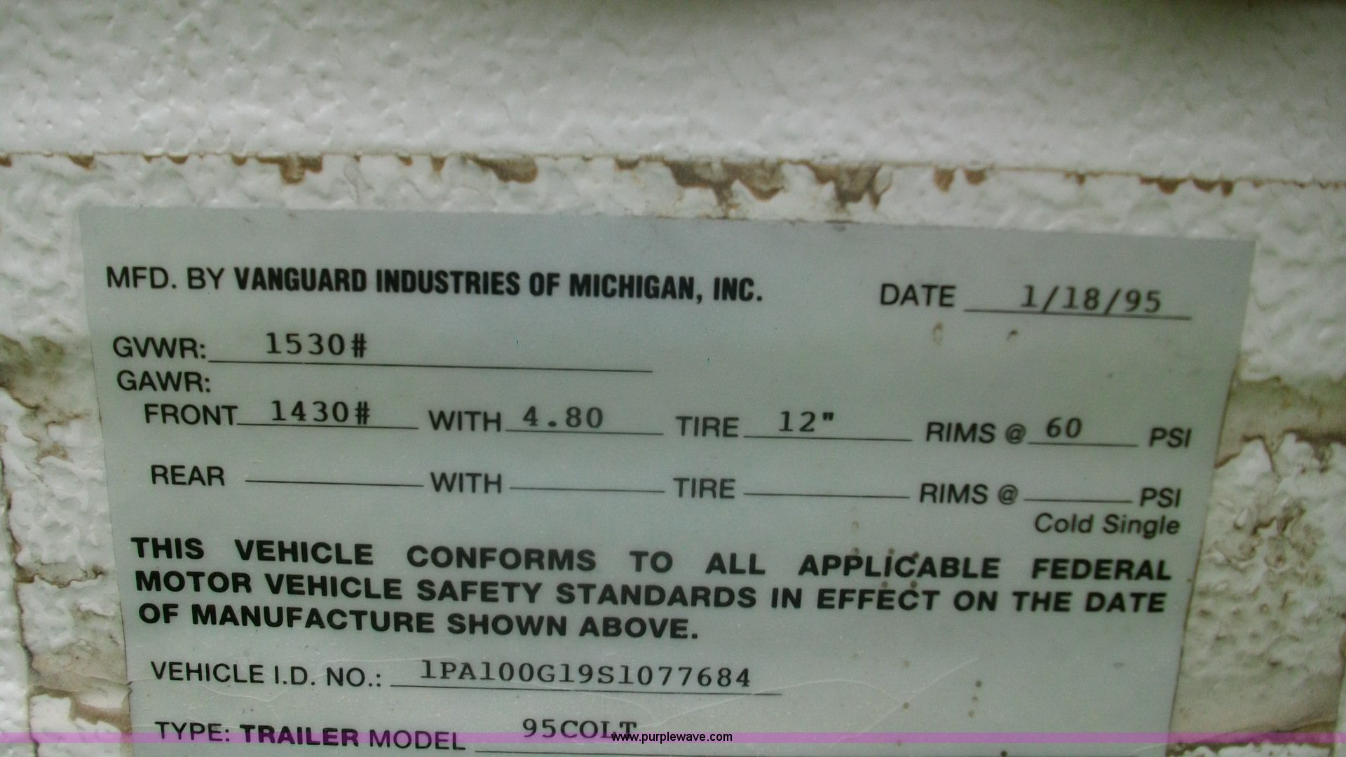 1995 Palomino colt pop-up camper in Wamego, KS | Item D1048 sold