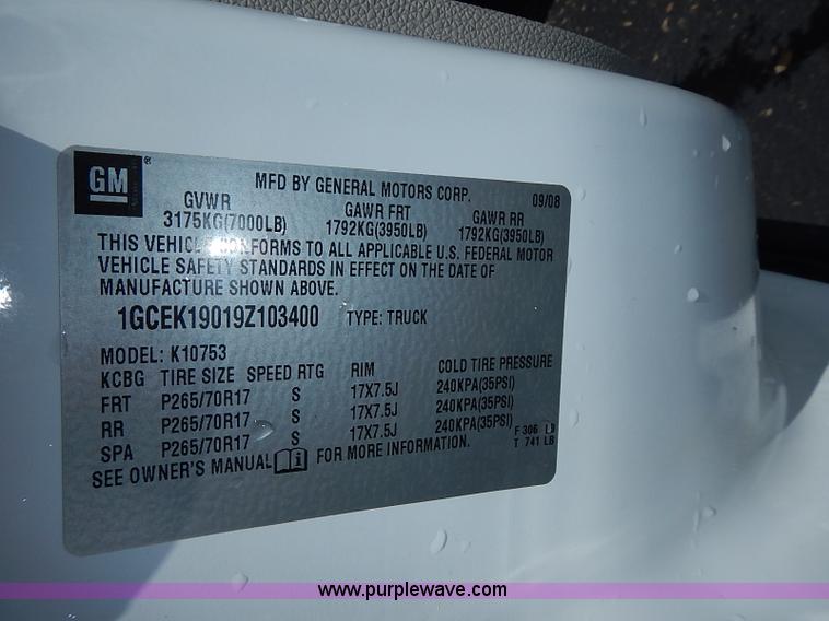 image for item J3182 2009 Chevrolet Silverado 1500 pickup truck