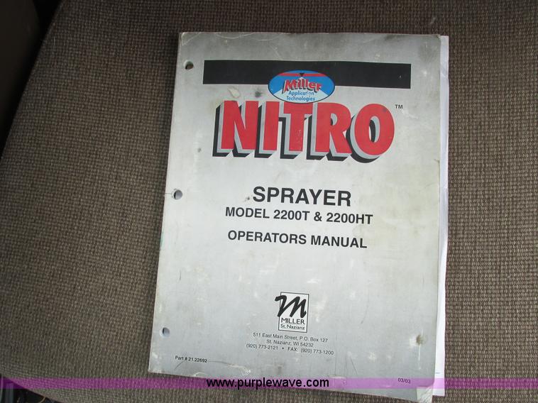 image for item A8731 2004 Miller Nitro 2200T self-propelled sprayer