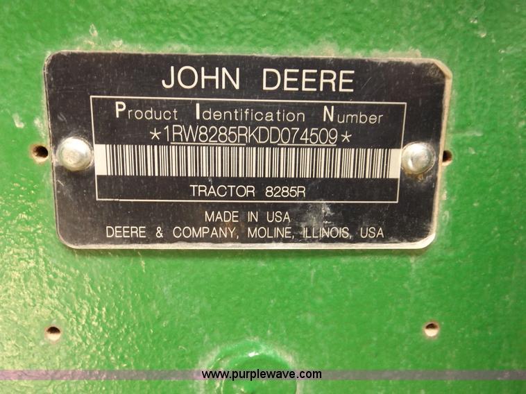 image for item F2033 2013 John Deere 8285R MFWD tractor
