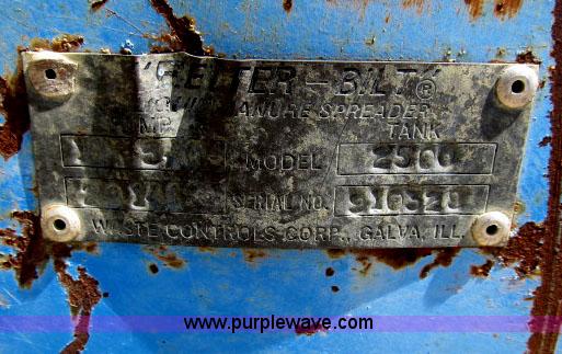 image for item F4939 Better Built 2500 honey wagon