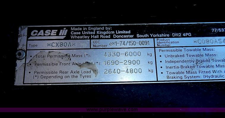 image for item I3589 2000 Case IH CX80 MFWD tractor