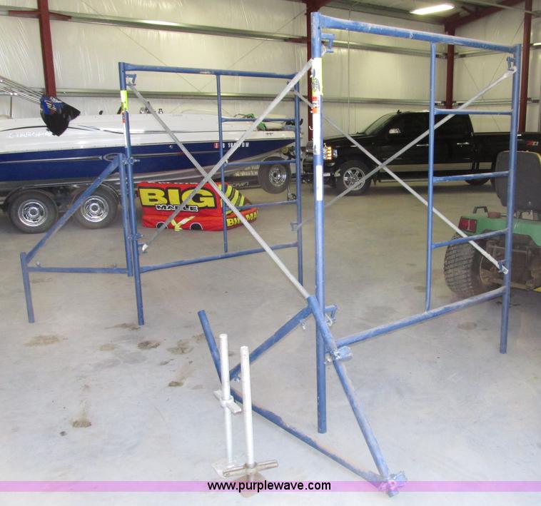 image for item AE9302 (5) sets of Metal Tech Safer Stack scaffolding